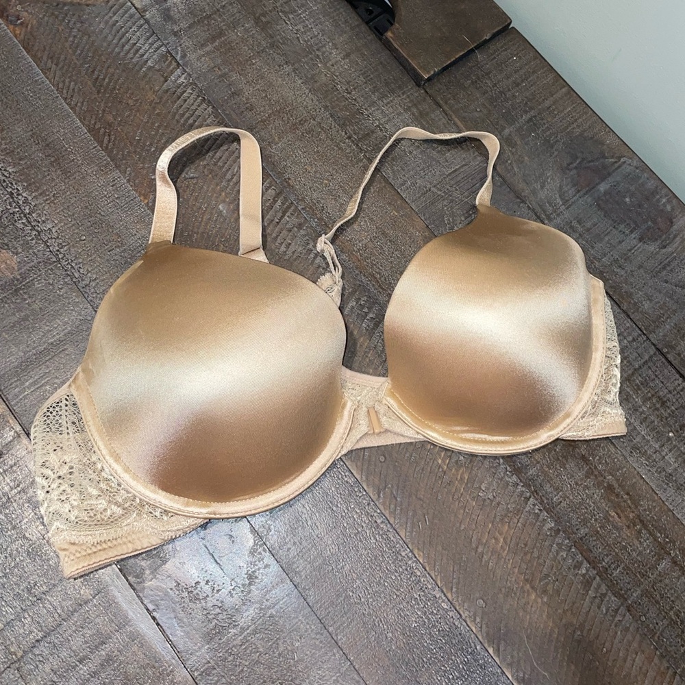 Maidenform Satin Lace Bra in Gold